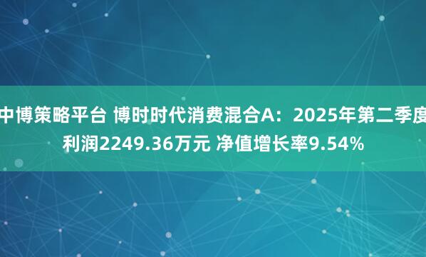 中博策略平台 博时时代消费混合A：2025年第二季度利润2249.36万元 净值增长率9.54%
