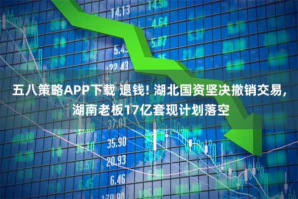 五八策略APP下载 退钱! 湖北国资坚决撤销交易, 湖南老板17亿套现计划落空